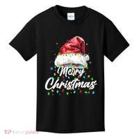 Festive Merry Christmas Santa Hat Christmas Lights Kids T-Shirt thumb 0