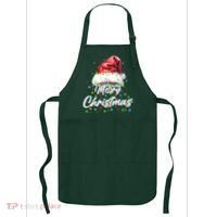 Festive Merry Christmas Santa Hat Christmas Lights Apron thumb 0