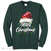Festive Merry Christmas Santa Hat Christmas Lights Sweatshirt thumb 0