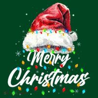 Festive Merry Christmas Santa Hat Christmas Lights Mousepad thumb 1