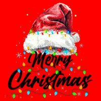 Festive Merry Christmas Santa Hat Christmas Lights Santa Hat thumb 1