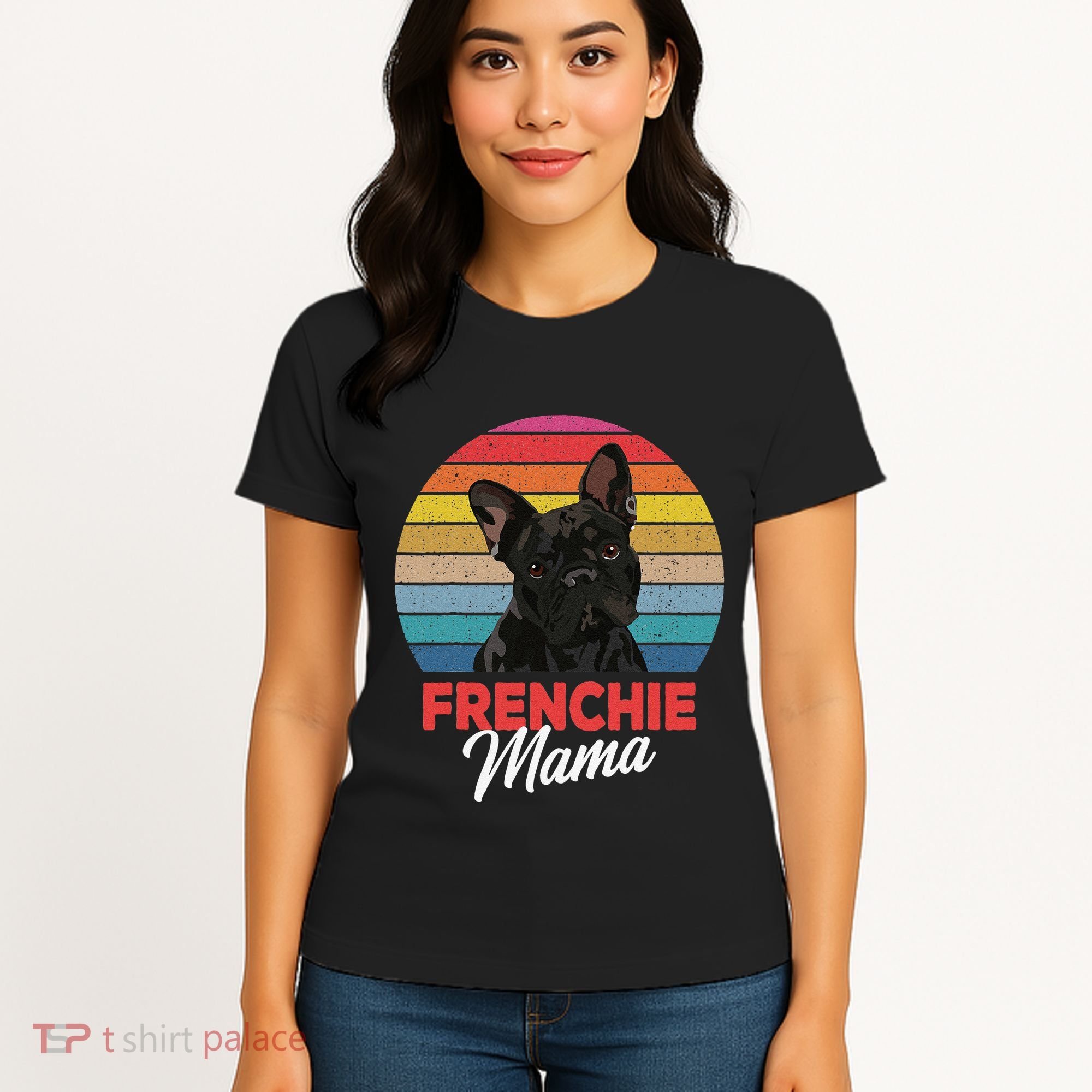 Frenchie Mama Cute French Bulldog Dog Mom Funny Gift Women's T-Shirt