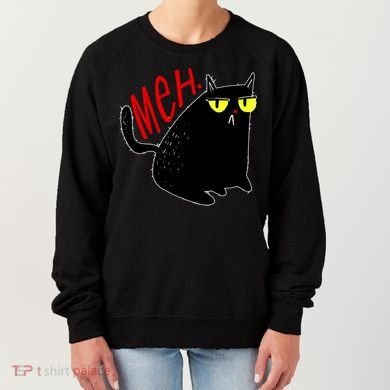 Funny Meh. Cat Meme For Cat Lovers Women's Sweatshirt