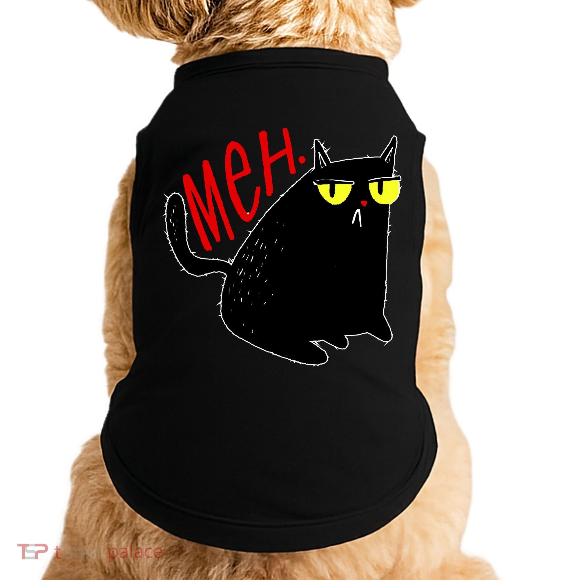Funny Meh. Cat Meme For Cat Lovers Doggie Tank