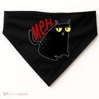Funny Meh. Cat Meme For Cat Lovers USA-Made Doggie Bandana thumb 0