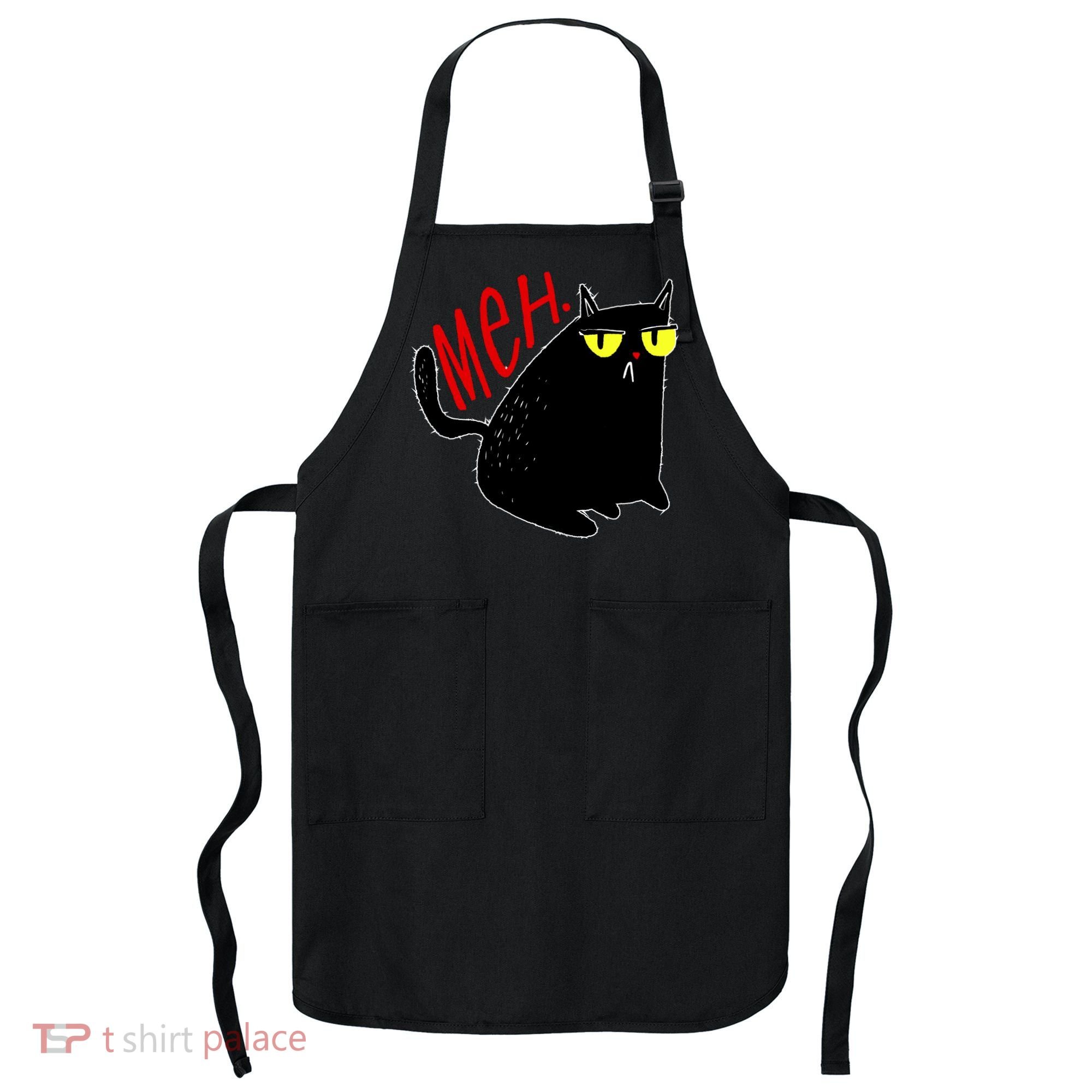 Funny Meh. Cat Meme For Cat Lovers Apron