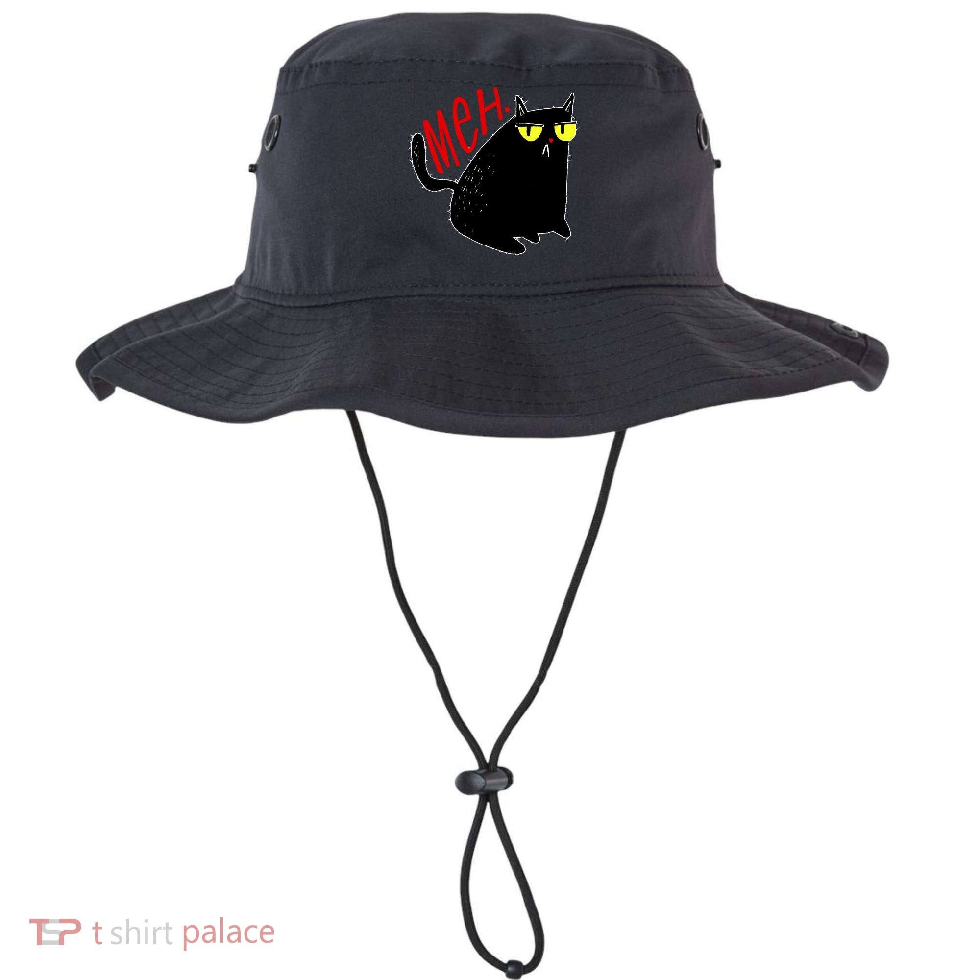 Funny Meh. Cat Meme For Cat Lovers Bucket Hat