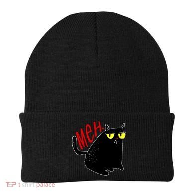 Funny Meh. Cat Meme For Cat Lovers Beanie