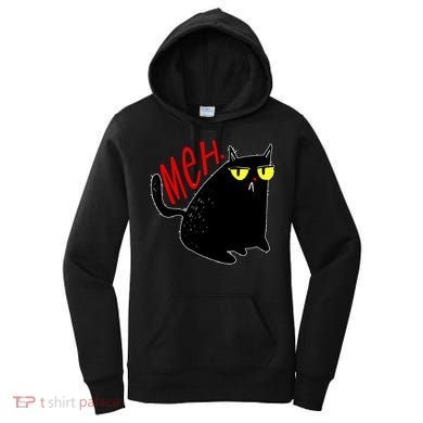 Funny Meh. Cat Meme For Cat Lovers Women's Hoodie