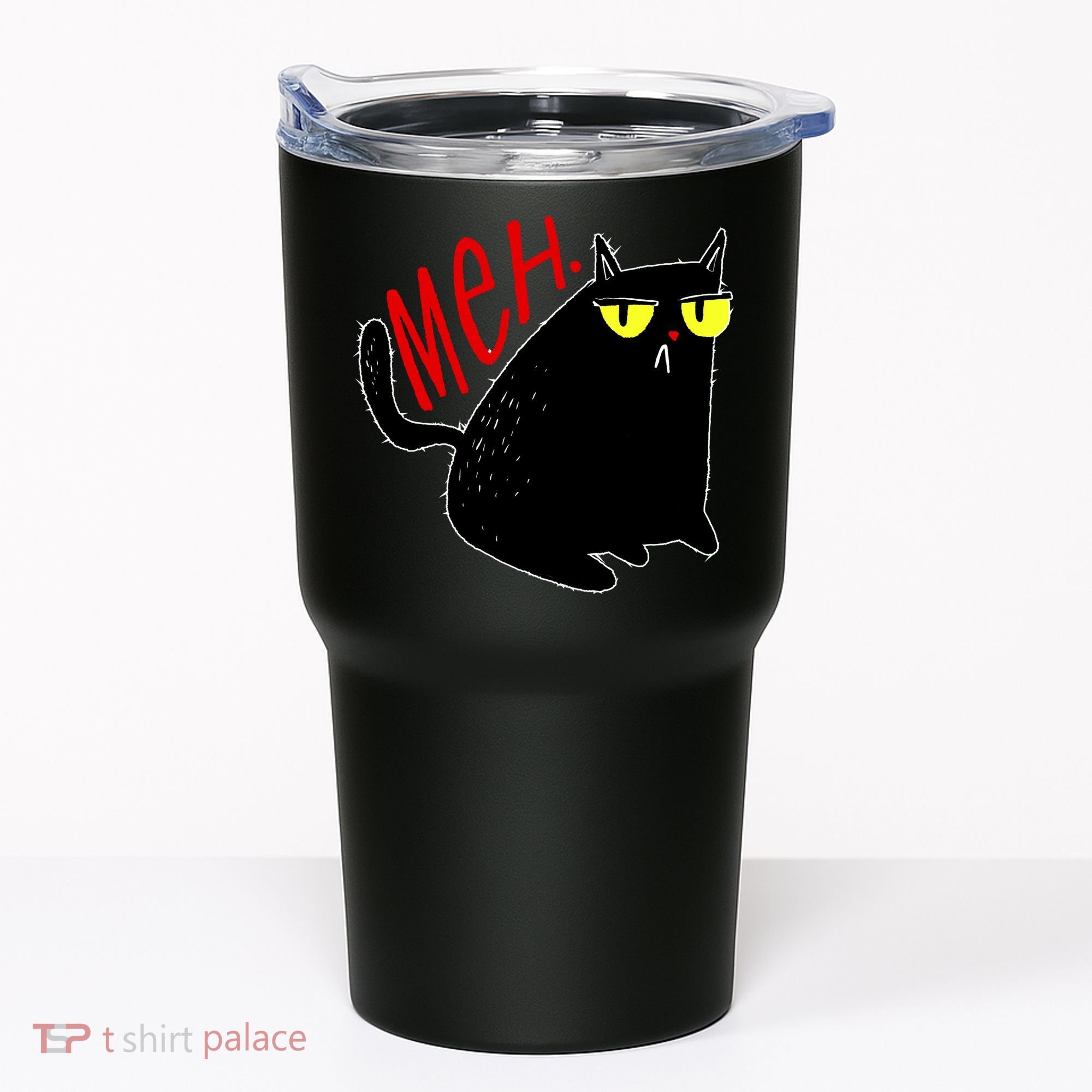 Funny Meh. Cat Meme For Cat Lovers Tumbler