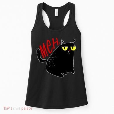 Funny Meh. Cat Meme For Cat Lovers Women's Tank Top