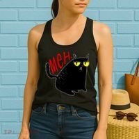Funny Meh. Cat Meme For Cat Lovers Women's Tank Top thumb 2