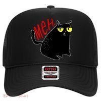 Funny Meh. Cat Meme For Cat Lovers Hat thumb 0