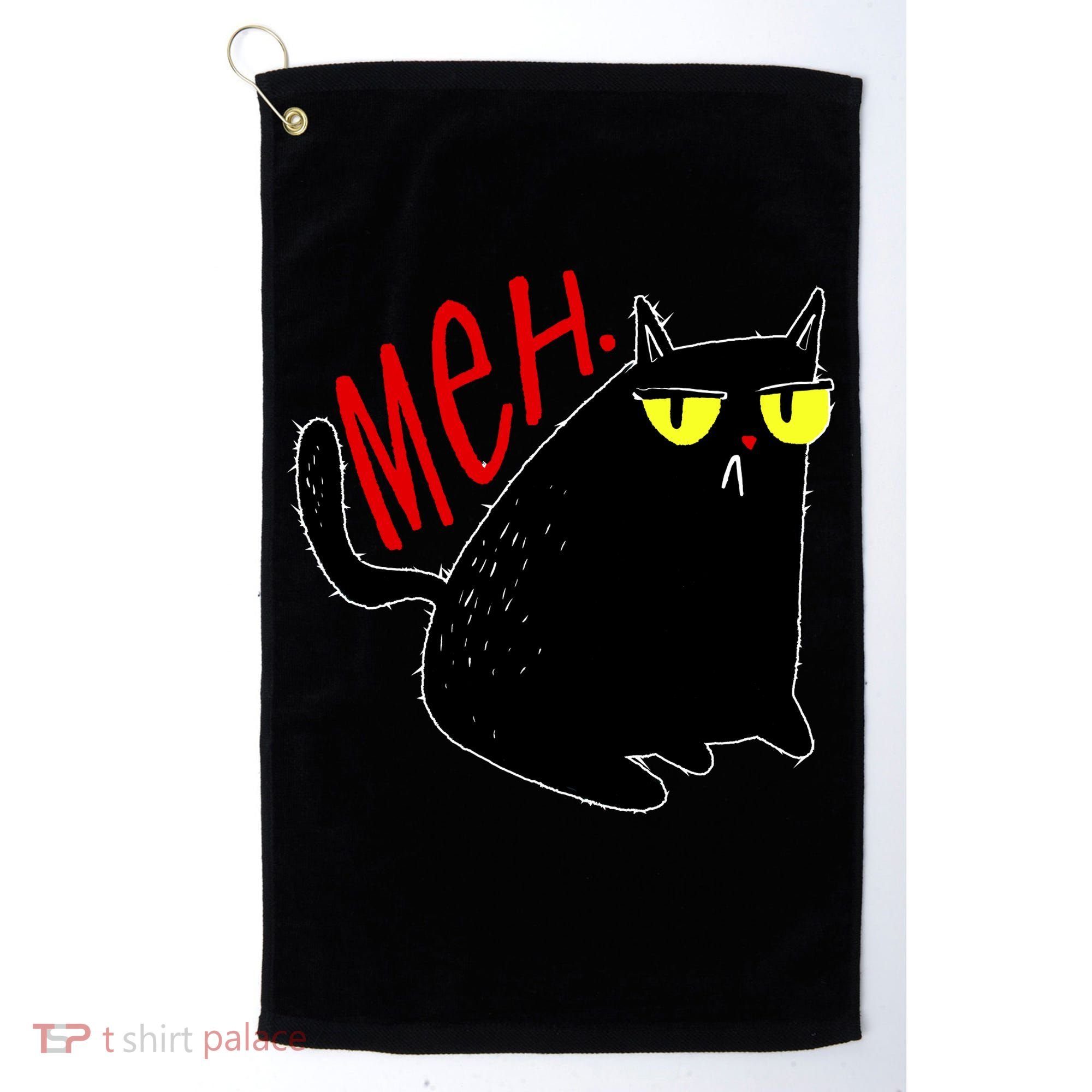 Funny Meh. Cat Meme For Cat Lovers Golf Towel