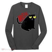 Funny Meh. Cat Meme For Cat Lovers Long Sleeve Shirt thumb 0