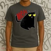 Funny Meh. Cat Meme For Cat Lovers T-Shirt thumb 3