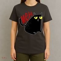 Funny Meh. Cat Meme For Cat Lovers T-Shirt thumb 4