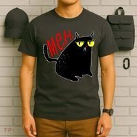 Funny Meh. Cat Meme For Cat Lovers T-Shirt thumb 6