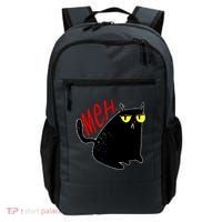 Funny Meh. Cat Meme For Cat Lovers Backpack thumb 0