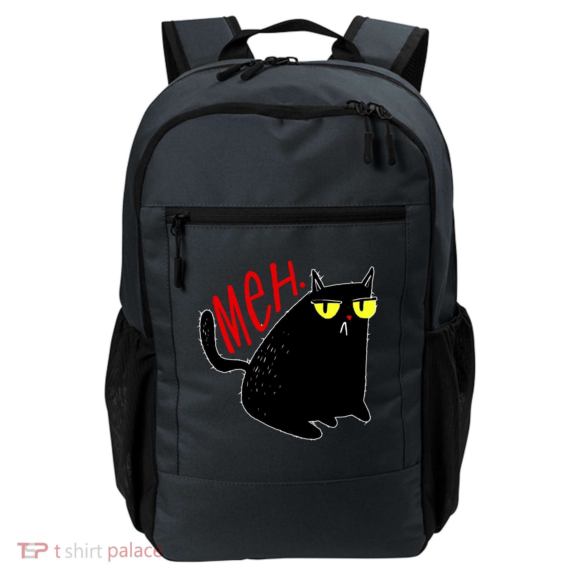 Funny Meh. Cat Meme For Cat Lovers Backpack