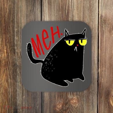 Funny Meh. Cat Meme For Cat Lovers Coaster