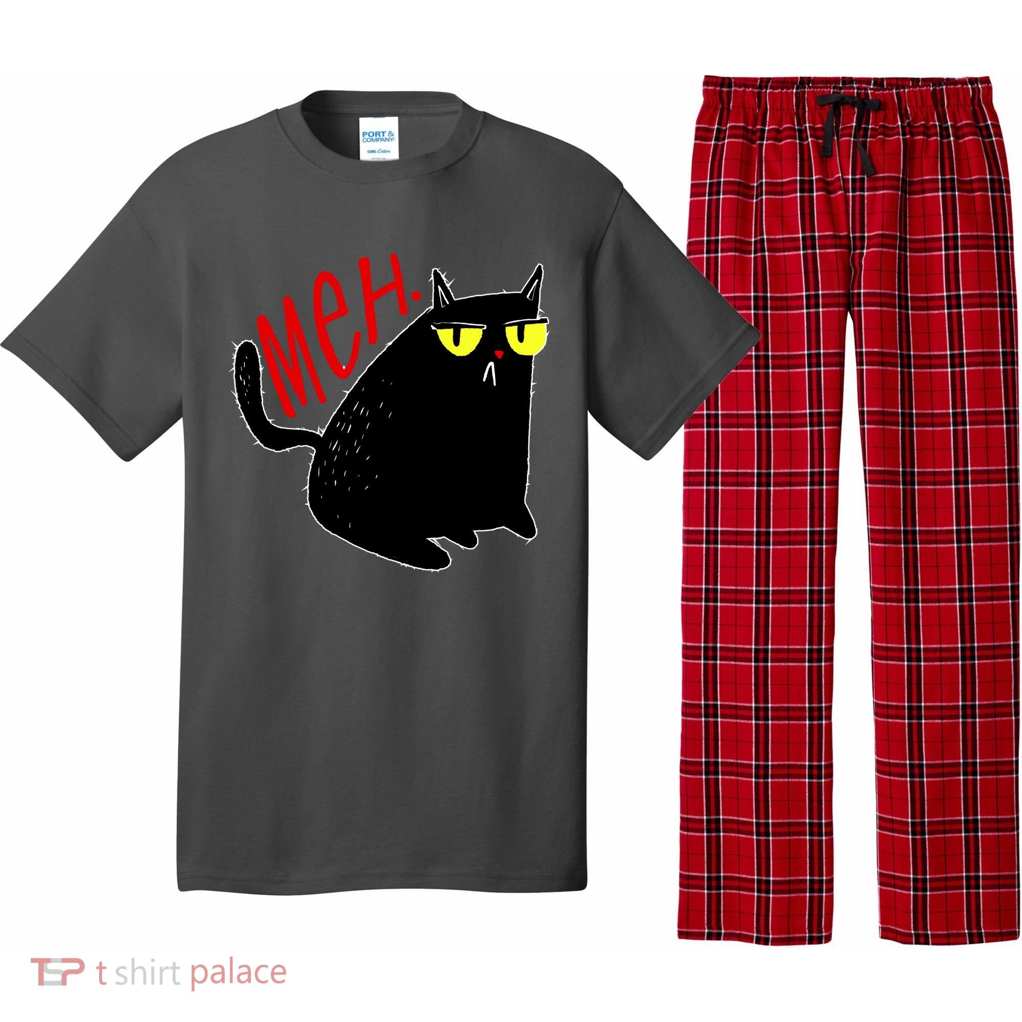 Funny Meh. Cat Meme For Cat Lovers Pajama Set