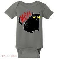 Funny Meh. Cat Meme For Cat Lovers Baby Bodysuit thumb 0