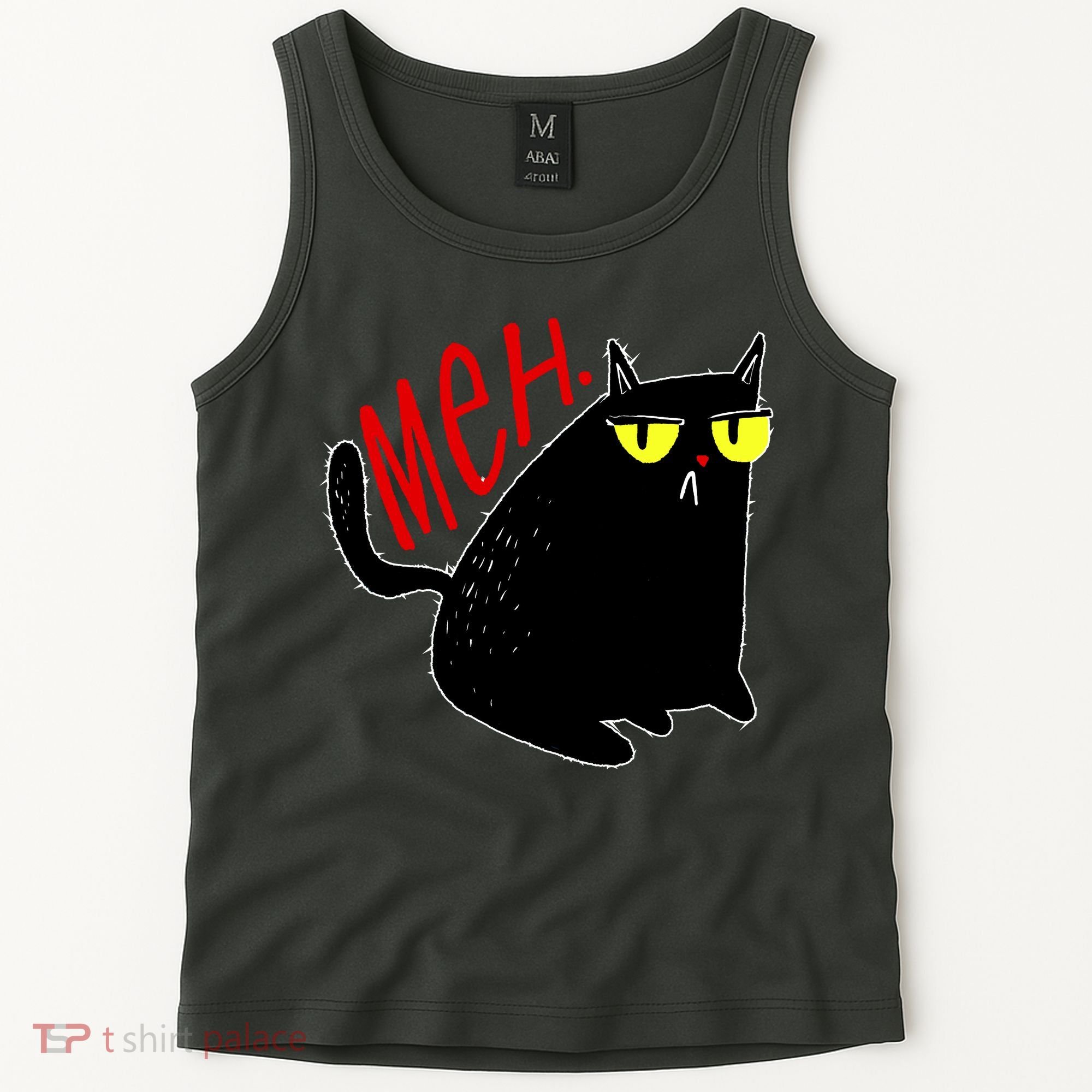 Funny Meh. Cat Meme For Cat Lovers Tank Top