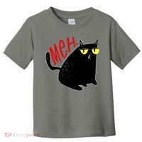 Funny Meh. Cat Meme For Cat Lovers Toddler T-Shirt thumb 0