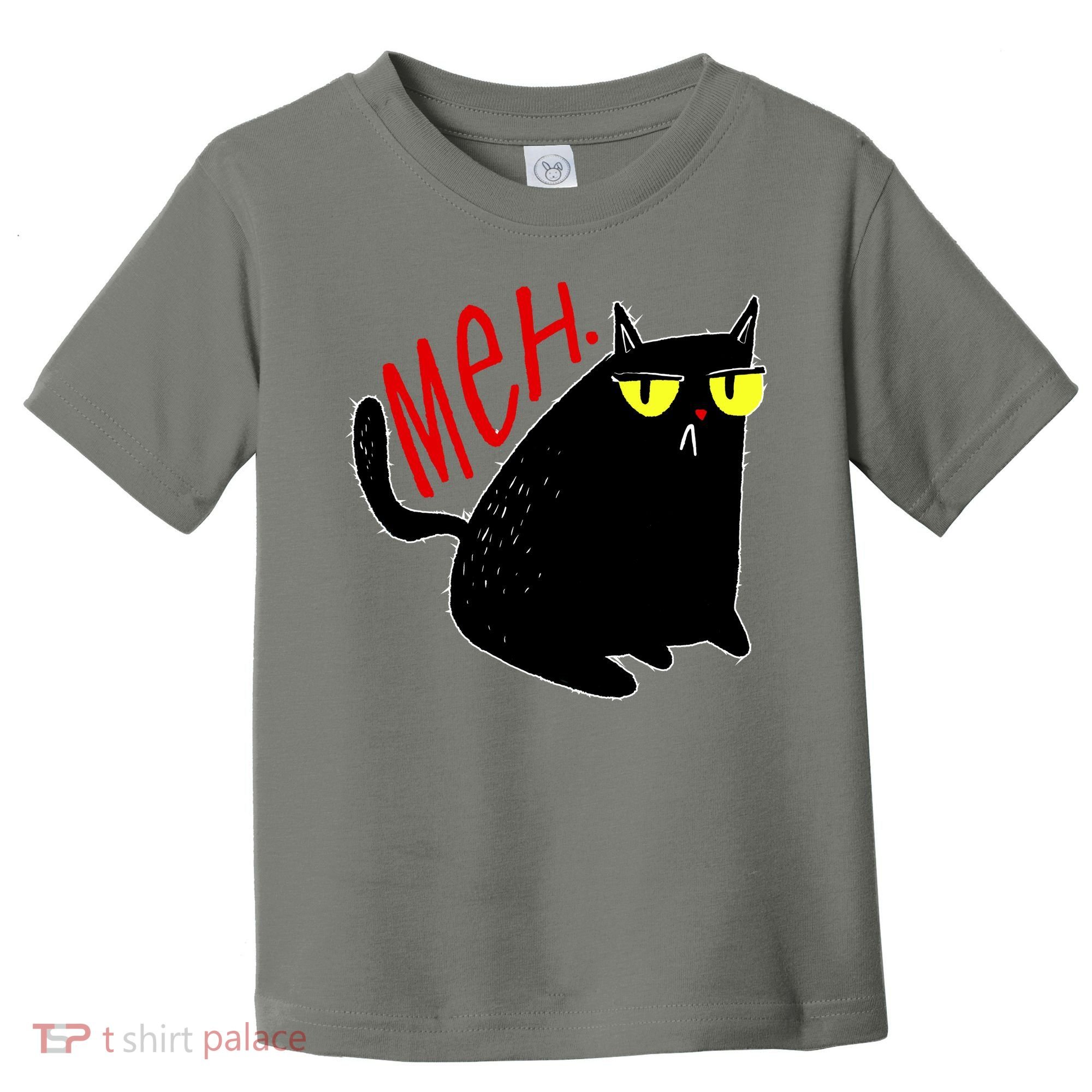 Funny Meh. Cat Meme For Cat Lovers Toddler T-Shirt