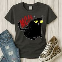 Funny Meh. Cat Meme For Cat Lovers Women's T-Shirt thumb 3
