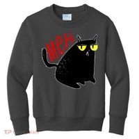 Funny Meh. Cat Meme For Cat Lovers Kids Sweatshirt thumb 0