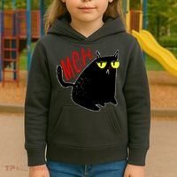 Funny Meh. Cat Meme For Cat Lovers Kids Hoodie thumb 3