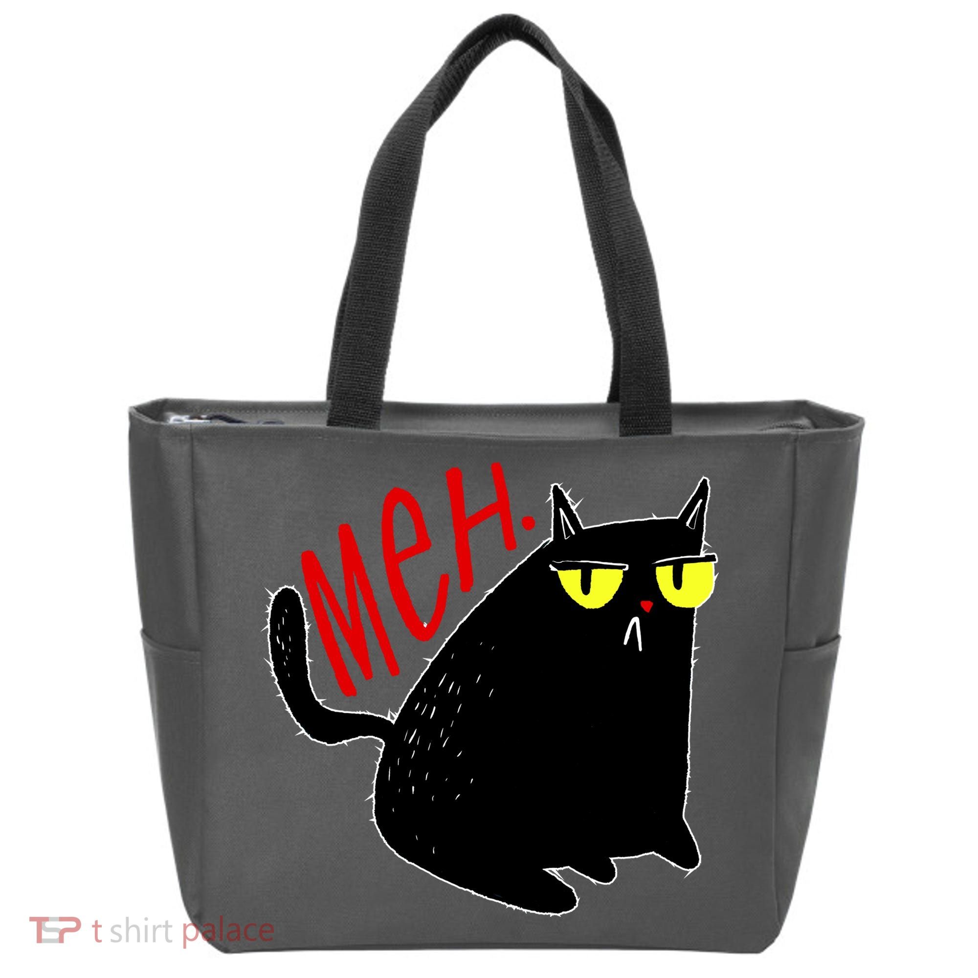 Funny Meh. Cat Meme For Cat Lovers Tote Bag