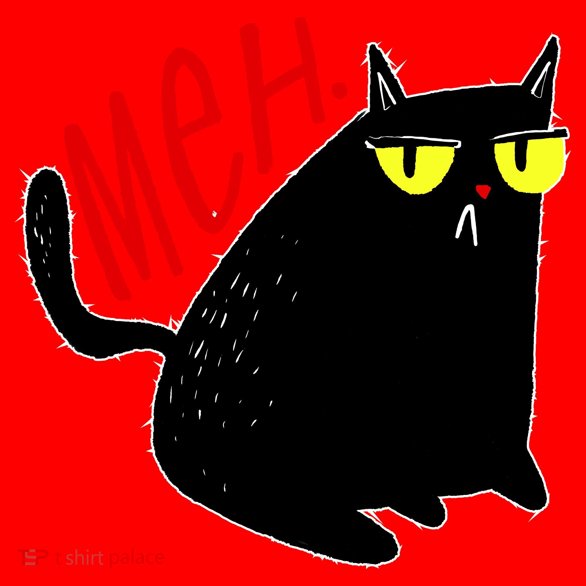Funny Meh. Cat Meme For Cat Lovers Santa Hat