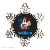 Funny Merica Chicken Beer Drinking 4th Of July Patriotic. Ornament thumb 0
