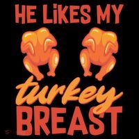 Funny Matching Couples Thanksgiving He Likes My Turkey Breast Coffee Mug thumb 5