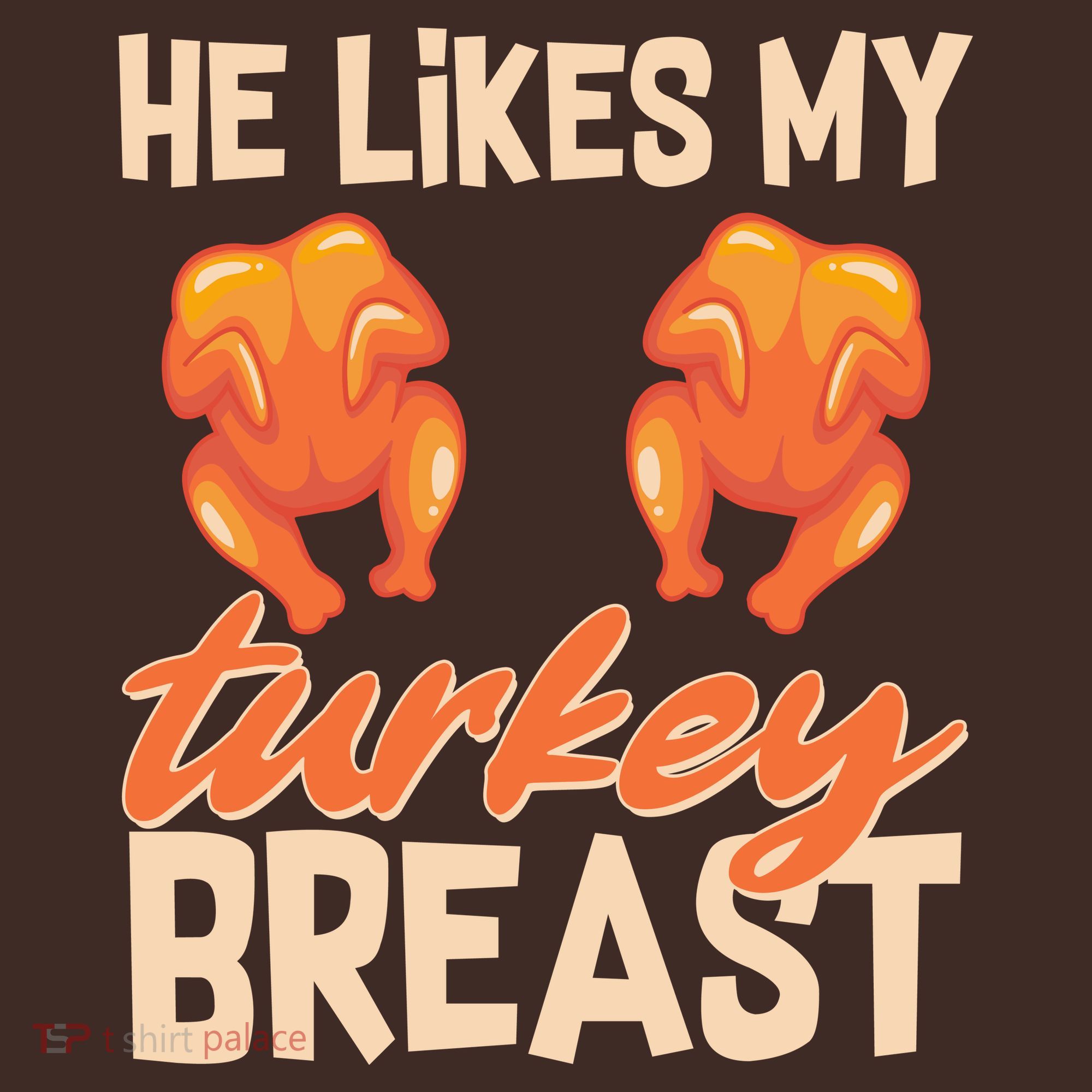 Funny Matching Couples Thanksgiving He Likes My Turkey Breast Mousepad