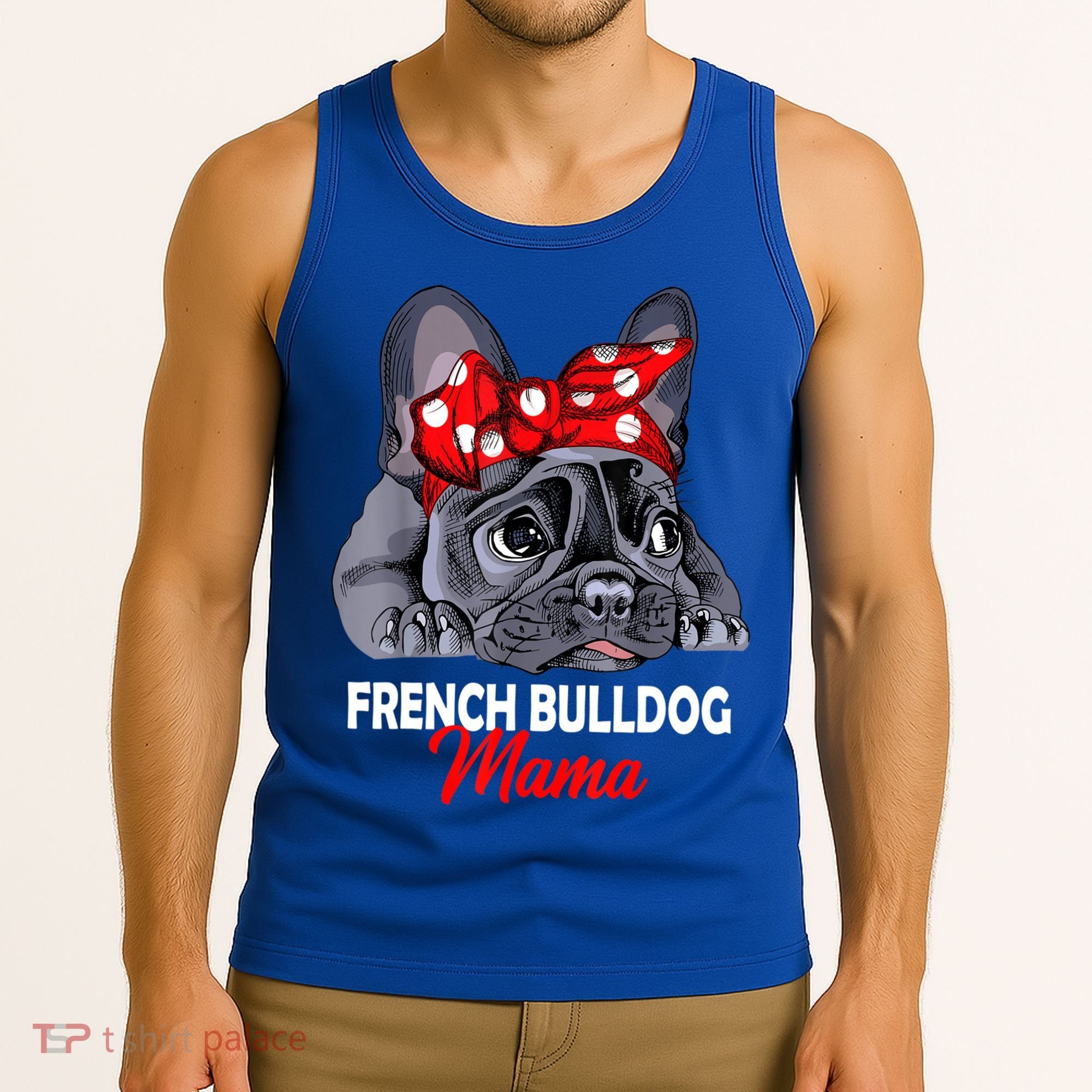 Frenchie Mama Cute French Bulldog Dog Mom Funny Womens Gift Tank Top