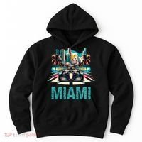 Formula Miami City Racing Circuit Car Map Grand Prix Race Hoodie thumb 0