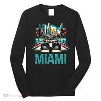 Formula Miami City Racing Circuit Car Map Grand Prix Race Long Sleeve Shirt thumb 0