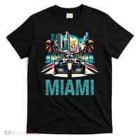 Formula Miami City Racing Circuit Car Map Grand Prix Race T-Shirt thumb 0