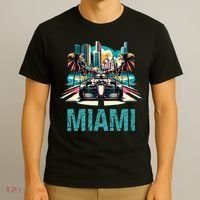 Formula Miami City Racing Circuit Car Map Grand Prix Race T-Shirt thumb 3