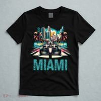 Formula Miami City Racing Circuit Car Map Grand Prix Race T-Shirt thumb 5