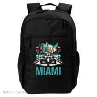 Formula Miami City Racing Circuit Car Map Grand Prix Race Backpack thumb 0