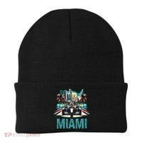 Formula Miami City Racing Circuit Car Map Grand Prix Race Beanie thumb 0