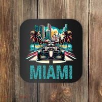 Formula Miami City Racing Circuit Car Map Grand Prix Race Coaster thumb 0
