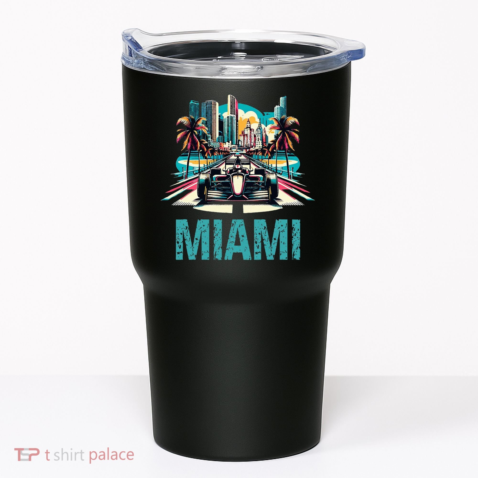 Formula Miami City Racing Circuit Car Map Grand Prix Race Tumbler