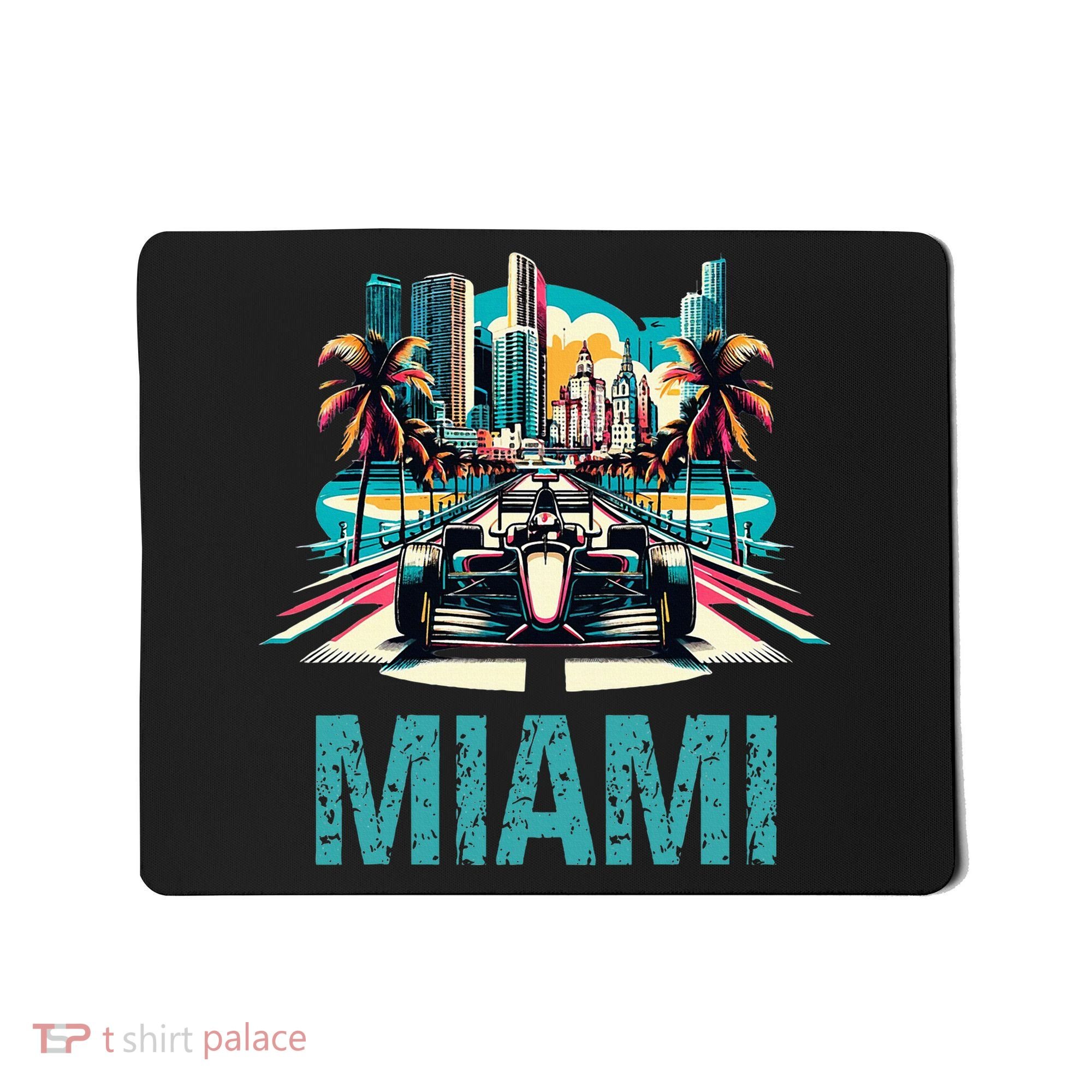 Formula Miami City Racing Circuit Car Map Grand Prix Race Mousepad