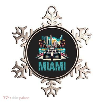 Formula Miami City Racing Circuit Car Map Grand Prix Race Ornament